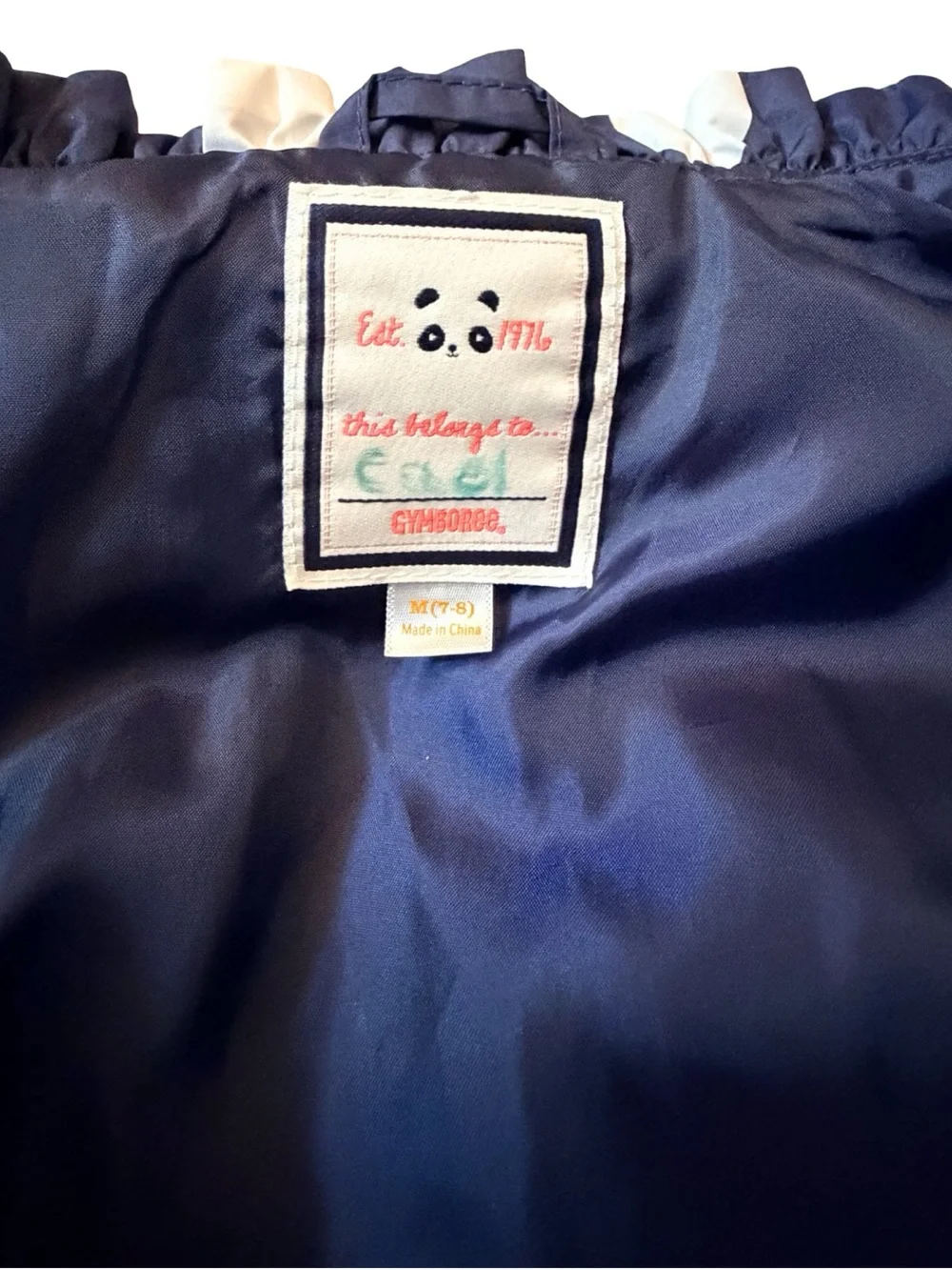 Gymboree Navy Blue Polka Dot Puffer Vest Girls’ size Medium (7/8)